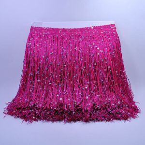 Nuovo prodotto popolare foglie 20CM paillettes nappa Tulle pizzo frangia nappa per gli accessori del vestito - Product Image 4