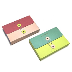 Custom Size Printed <strong>String</strong> <strong>Tie</strong> <strong>Envelope</strong> Box Kraft Paper <strong>Envelope</strong> Box with Eyelet Button and <strong>String</strong> Closure Paper Box - Product Image 3