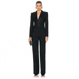 Blazers noirs de <span class=keywords><strong>luxe</strong></span> de style classique personnalisés de haute qualité pour femmes <span class=keywords><strong>Blazer</strong></span> féminin - Product Image 3
