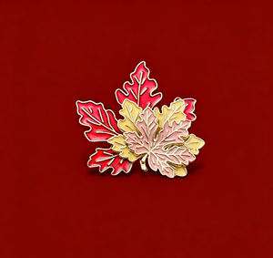Broche <span class=keywords><strong>de</strong></span> Hoja <span class=keywords><strong>de</strong></span> Arce para Abrigo, Sombrero, Boda, Insignia Metálica en Oro Rosa, Impresión UV, Ecológico, Regalo <span class=keywords><strong>de</strong></span> Boda Personalizado - Product Image 2