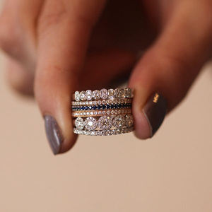 2023 модное обручальное кольцо с кубическим цирконием cz бриллиант элегантное обручальное кольцо cz бриллиант - Product Image 1