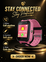 Jam Tangan Pintar Anak 4G Panggilan Video Pelacak GPS Tombol SOS Tahan Air Layar AMOLED Daya Tahan Baterai 3-7 Hari Asisten Suara AI