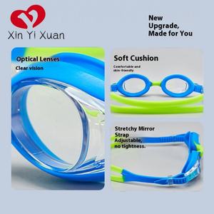 Lunettes de natation pour enfants, nouveau cadre petit format, verres PC anti-buée HD, pour garçons et filles, vente directe usine, transfrontalier Shopee, unisexe, pour activités de plein air - Product Image 2