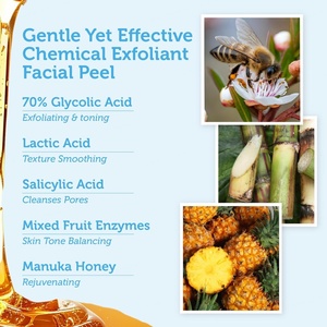 Mascarilla Facial Personalizada Antiarrugas con Ácido Glicólico, Exfoliante AHA BHA y Miel de Manuka - Product Image 3