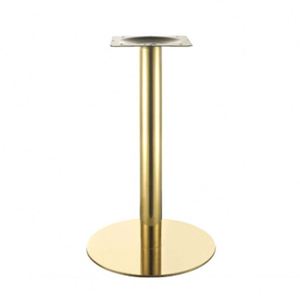 Base de Mesa de Comedor Redonda de Acero Inoxidable con Acabado Brillante WEKIS, con Plato Inferior Redondo, para Sala de Conferencias - Product Image 1