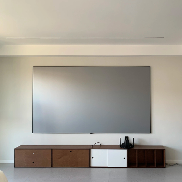 PerfecTisan Fresnel Alr Screen Long Throw 8k Projector Screen 110inch Wall Mounted Fresnel Movie Projector Screens