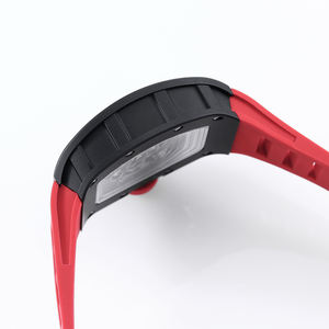 Montre mécanique haut de gamme en céramique avec bracelet couleur vin rouge pour homme et femme, style habillé, tendance hip-hop, montre de sport - Product Image 4