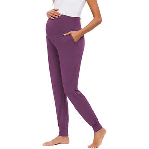 Pantalones de chándal de bolsillo inclinado sólido de maternidad de alta calidad, Pantalones de mujer, <span class=keywords><strong>ropa</strong></span> de maternidad, Joggers - Product Image 3