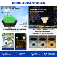 Les dernières lampes de colonne au design innovant, garantie de deux ans, 150 lm/w, possibilité de variation de luminosité, lampes solaires LED de jardin 30W