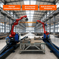 Robot de soudage industriel avancé à sept axes avec système de guidage double rail et mouvement de précision pour la soudure de l'acier
