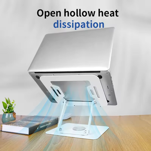 Soporte Ajustable para Laptop, Soporte para Computadora con Base Giratoria de 360 Grados, Elevador Ergonómico para Laptop para Escritorio - Product Image 5