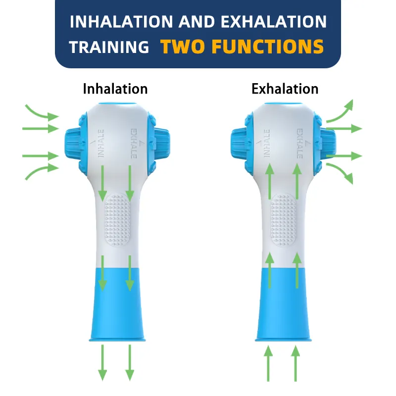 Perangkat latihan pernapasan pintar, dengan aplikasi Monitor napas untuk memperkuat latihan otot inspirator pernapasan