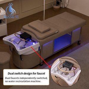 Multifunción reclinable cabeza Spa Masaje Tailandés con lámpara cabeza Spa champú cama - Product Image 4