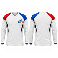 Erkek Uzun Kollu Polyester Futbol Forması, Günlük Futbol Stili ve Takım Giyim Kaynağı için Bol Kesimli
