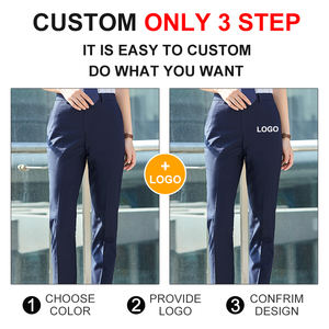 Slim-free couleur unie manteau pantalon hommes costume bureau femmes Cargo formel pantalon Chinos <span class=keywords><strong>lin</strong></span> affaires pantalon hommes - Product Image 2