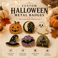Vente en gros usine : Épingles de revers personnalisées, badges métalliques en émail souple et dur, épingles d'Halloween personnalisées, motifs citrouille et fantôme, cadeau saisonnier