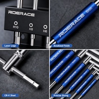 Set Kunci Hex Sepeda Baja Paduan dengan Gagang T Ukuran 2 2 5 3 4 5 6 8 10mm Model RR9645
