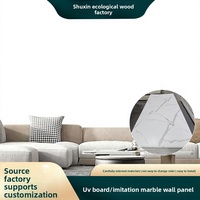 Panel Papan PVC Efek Marmer UV untuk Latar Belakang TV, Dinding, Wainscoting - Bebas Cat, Tahan Air