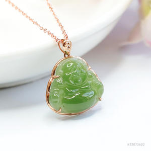 Colgante de Jade Ximang con Incrustaciones de Oro de 18k, Venta al por Mayor de Fábrica, Modelo S2072602, 2026 - Product Image 3