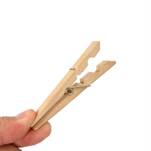 天然木 環境に優しい ヨーロッパスタイル キッチン物干しラック 強力グリップ 多機能フックタイプ バッグクリップ 木製 - Product Image 4