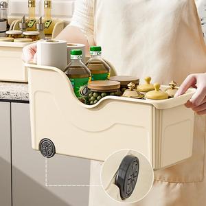 Organizador de Cocina con Ruedas, Contenedor Rectangular para Alimentos, para Almacenamiento en Armarios - Product Image 4