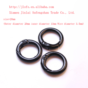 Chất Lượng Cao 20Mm Vòng Tròn Snap Clip Hook O Ring Mùa Xuân Cổng Clasp Khóa Vòng Mùa Xuân Carabiner Túi Tôm Hùm Đầy Màu Sắc <span class=keywords><strong>Keychain</strong></span> - Product Image 5