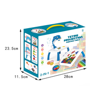 Table de projection musicale avec projection de dauphins pour enfants, 36 blocs de construction, jouets pour bébés en gros