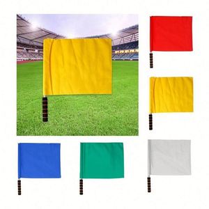 High Quality Double Sided Sports Football Soccer Custom <b>Referee</b> <b>Flag</b> Pole Professional New Product Hand Held Fiberglass Material - Product Image 2