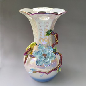 Phong cách hiện đại lối vào nhà TV Tủ hoa sắp xếp trang trí Handmade bình gốm đẹp men màu rỗng chạm khắc - Product Image 1