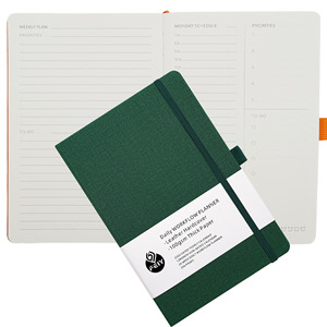 Agenda Semanal A5 2026 Sin Fecha, <span class=keywords><strong>Libro</strong></span> Planificador, Cuaderno Diario Simple, Personalizable, Regalo, Piel Sintética con Cierre de Hilo - Product Image 2