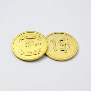 Металлическая монета с золотым токеном