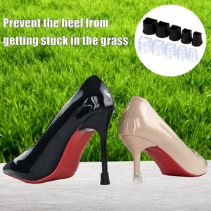 Protège-talons et embouts de chaussures à talons hauts pour femme, antidérapants, souples, amortissants et silencieux, en TPU/PVC - Product Image 5