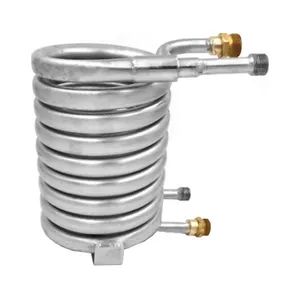 Convoluted Counter Flow Chiller Stainless Steel wort chiller coil cooler in stock pot for beer brewing equipment