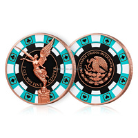 Badge souvenir personnalisé, pièce de collection en cuivre pur 999 de 1 once, pièce de défi, jeton de poker, ange ailé, impression UV couleur
