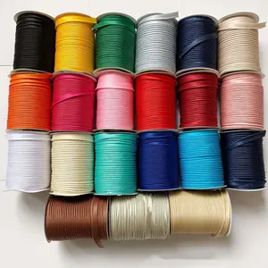 10-11mm polyester satin Ribbon thiên vị Băng chèn dây cho cạnh may polyester satin đường ống dây