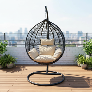 Fauteuils suspendus en rotin en forme <span class=keywords><strong>d</strong></span>'œuf <span class=keywords><strong>pour</strong></span> patio, balançoires en forme de <span class=keywords><strong>nid</strong></span> <span class=keywords><strong>d</strong></span>'<span class=keywords><strong>oiseau</strong></span> <span class=keywords><strong>pour</strong></span> adultes - Product Image 5