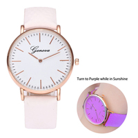 Genève dames échelle simple température changement de couleur montre étudiant couple montre à quartz femme