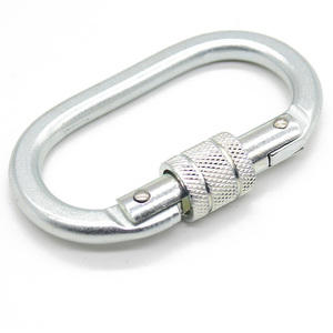Mosquetón de bloqueo de tornillo ovalado 23KN de calidad personalizada Jensan, ganchos de arnés de escalada, mosquetón de conexión para una sujeción segura - Product Image 1