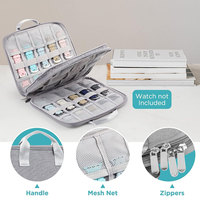 Étui de rangement pour bracelet de montre, étui de transport pour 24 bracelets de montre, sac organisateur de bracelets de montre portable