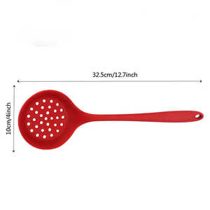 Cuillère passoire de cuisine à long manche en silicone antiadhésive pour soupes et ustensiles de cuisson - Product Image 6
