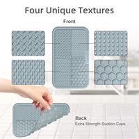 Tapis de léchage pour animaux de compagnie anti-étouffement, à alimentation lente, moderne, portable, rectangulaire, en silicone, avec ventouse, pour chiens