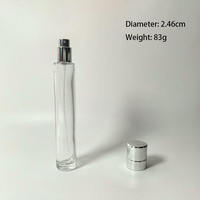 Flacon pulvérisateur de parfum vide en verre dépoli transparent de 30 ml, rechargeable, mini échantillons de parfum