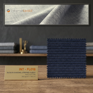 Tela de Felpa a Rayas Diagonales 100% Algodón, 260GSM, 55/56 Pulgadas, Tejido Suave y Duradero para Ropa de Niños y Niñas - Product Image 2