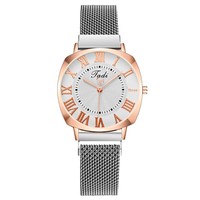 Jam Tangan Wanita Model Angka Romawi Ramah Lingkungan Terlaris untuk Perdagangan Luar Negeri, Casing Akrilik, Quartz, Tali Akrilik Motif Sunray
