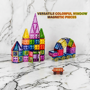 ชุดตัวต่อแม่เหล็กหลากสีขนาด 5 ซม. ของเล่นก่อสร้าง 100 ชิ้นสำหรับเด็ก - Product Image 1