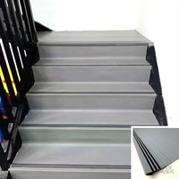 Bordure d'escalier antidérapante en PVC, une seule pièce, élastique, résistante à l'usure, revêtement de marche A50, 23 couleurs pour les escaliers de bureaux et d'hôtels