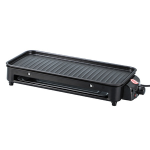 Electric Grill Pan 1201W-1500W Non-Stick Wave Plate Indoor Smokeless Meat Roasting Griddle Portable Electric Oven - Product Image 1