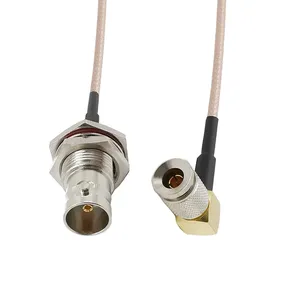 DIN 1.0/2.3 Male Plug Mini BNC Right Angle to BNC Female Jack 75 Ohm RG179 HD SDI Cable for Blackmagic Gateway Hub 1-20M