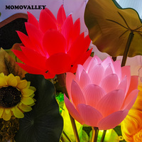 Lumière LED cinétique Momovalley en forme de lotus, étanche, à épanouissement dynamique, fleur artificielle pour la décoration de jardin extérieur et de paysage