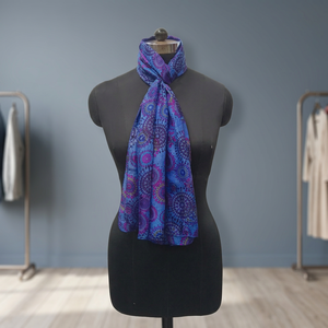 Women's Long <b>Chiffon</b> <b>Scarf</b> With Dot Pattern Digital Printing Lightweight Blue Purple Pink For Daily Wear All Seasons - Product Image 3